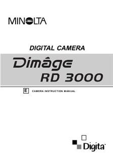 Minolta RD 3000 manual. Camera Instructions.